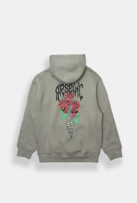 Haut à capuchon imprimé bouquet de roses junior