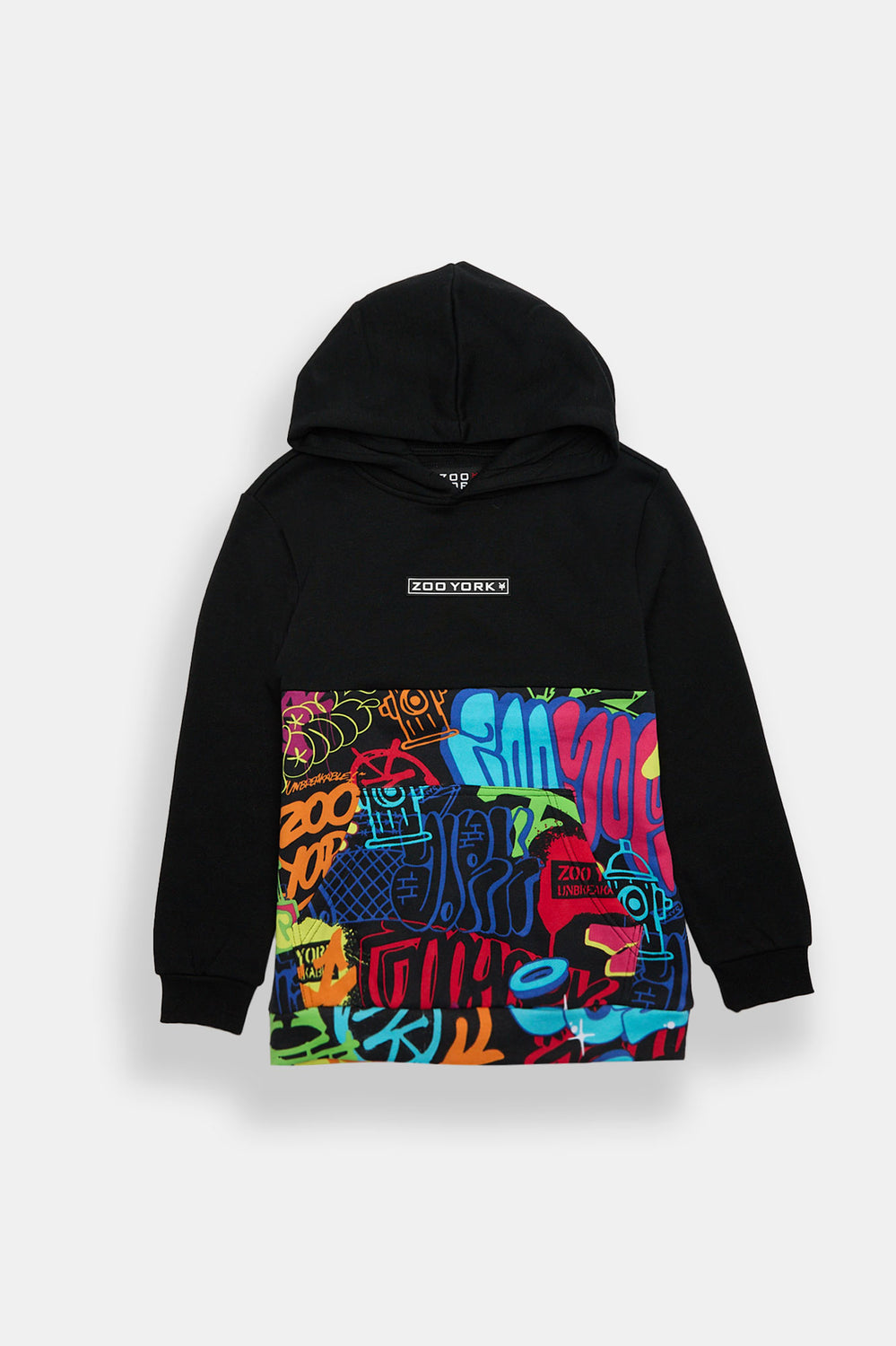 Zoo York Youth Graffiti Colour Block Hoodie Zoo York Youth Graffiti Colour Block Hoodie