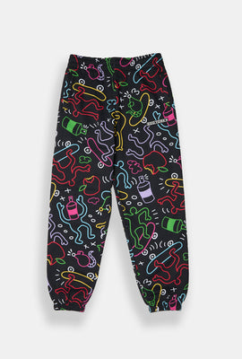 Jogger en molleton motif griffonné Zoo York junior