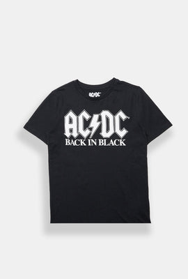 T-shirt imprimé AC/DC Back In Black junior
