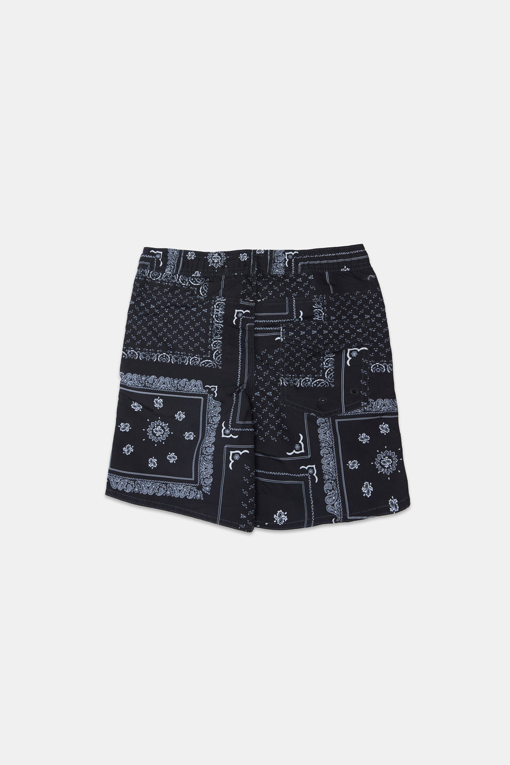 Short de plage imprimé bandana noir et blanc Arsenic junior Short de plage imprimé bandana noir et blanc Arsenic junior