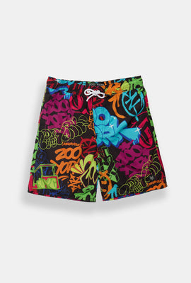 Short de bain imprimé graffiti Zoo York junior 7 po