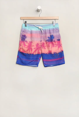West49 Youth Tropical Sunset Printed Beach Shorts