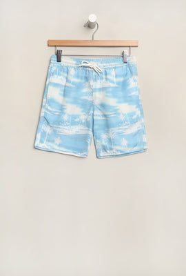 West49 Youth Tropical Island Printed Beach Shorts