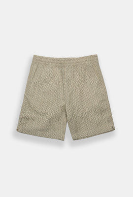 Short texturé à motif géométrique junior 7 po