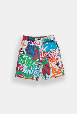 Short en maille motif graffiti Zoo York junior