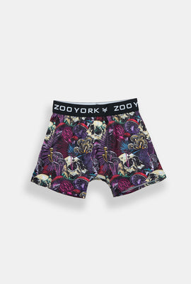 Caleçon boxeur imprimé crânes et champignons Zoo York junior