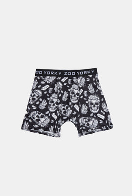 Zoo York Youth Black & White Skulls Boxer Brief