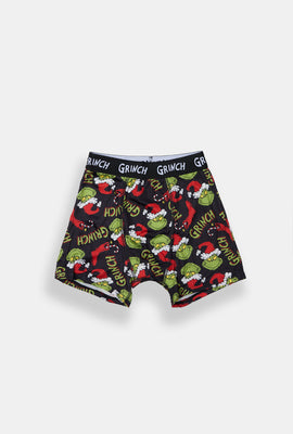 Youth The Grinch Santa Hat Boxer Brief
