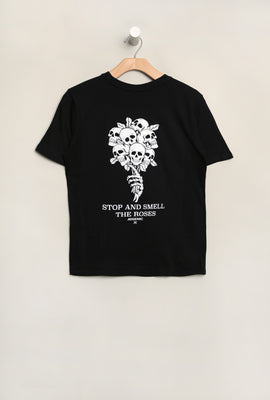 T-Shirt Imprimé Bouquet Têtes de Mort Arsenic Junior