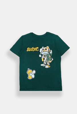 T-shirt imprimé ours artiste graffiti Arsenic junior