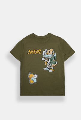 T-shirt imprimé ours artiste graffiti Arsenic junior