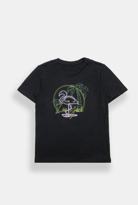 T-shirt imprimé flamant rose néon Zoo York junior