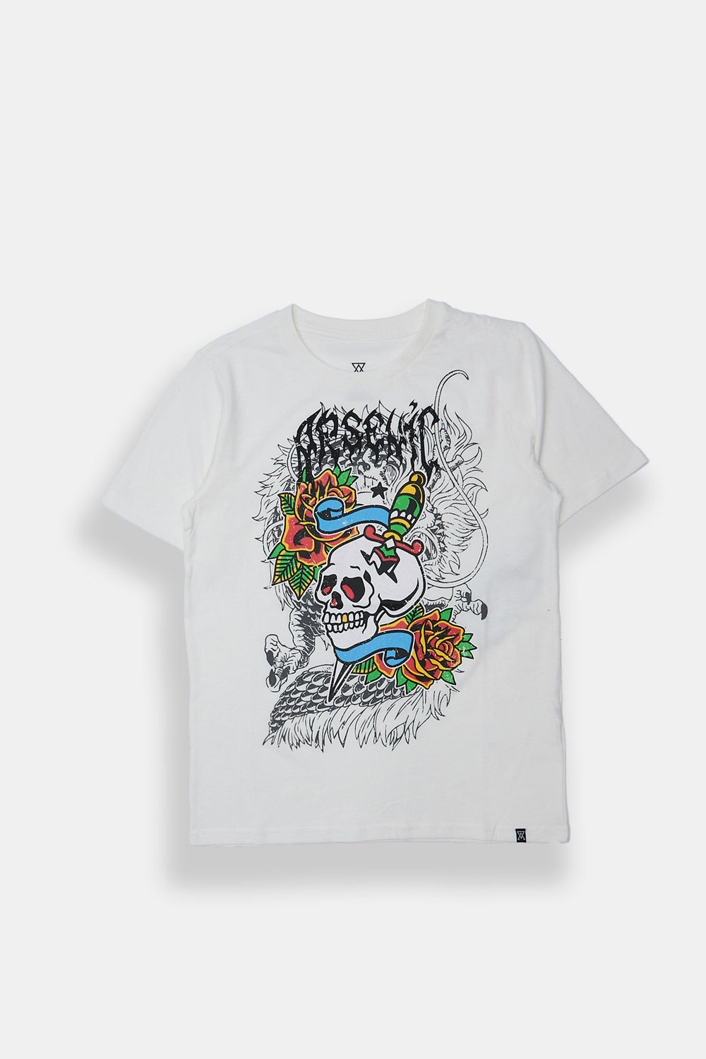 T-shirt imprimé crâne tatouage Arsenic junior T-shirt imprimé crâne tatouage Arsenic junior