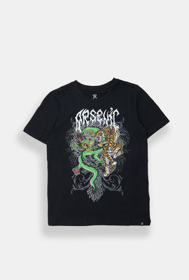 T-shirt imprimé dragon tatouage Arsenic junior