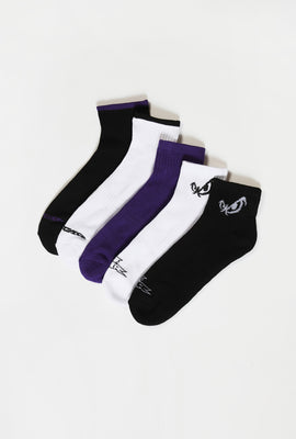 No Fear Youth 5-Pack Athletic Ankle Socks