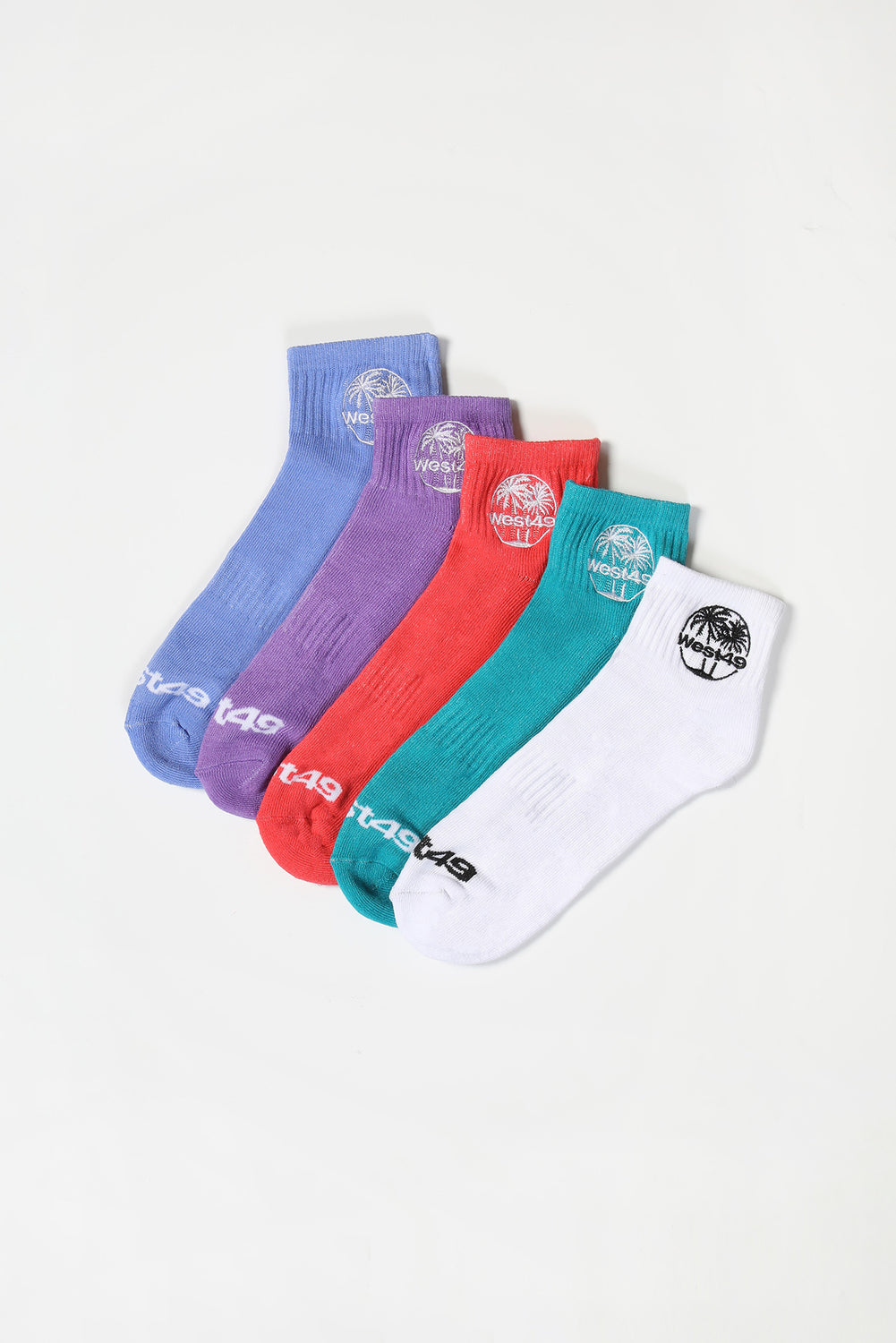 West49 Youth 5-Pack Tropical Logo Ankle Socks West49 Youth 5-Pack Tropical Logo Ankle Socks