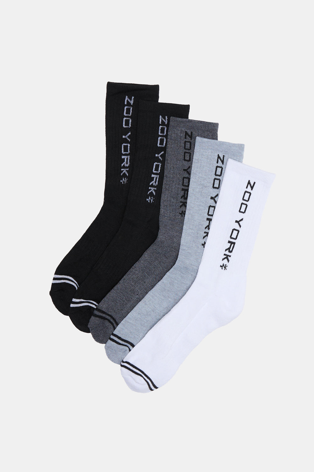 Zoo York Youth 5-Pack Athletic Crew Socks Zoo York Youth 5-Pack Athletic Crew Socks