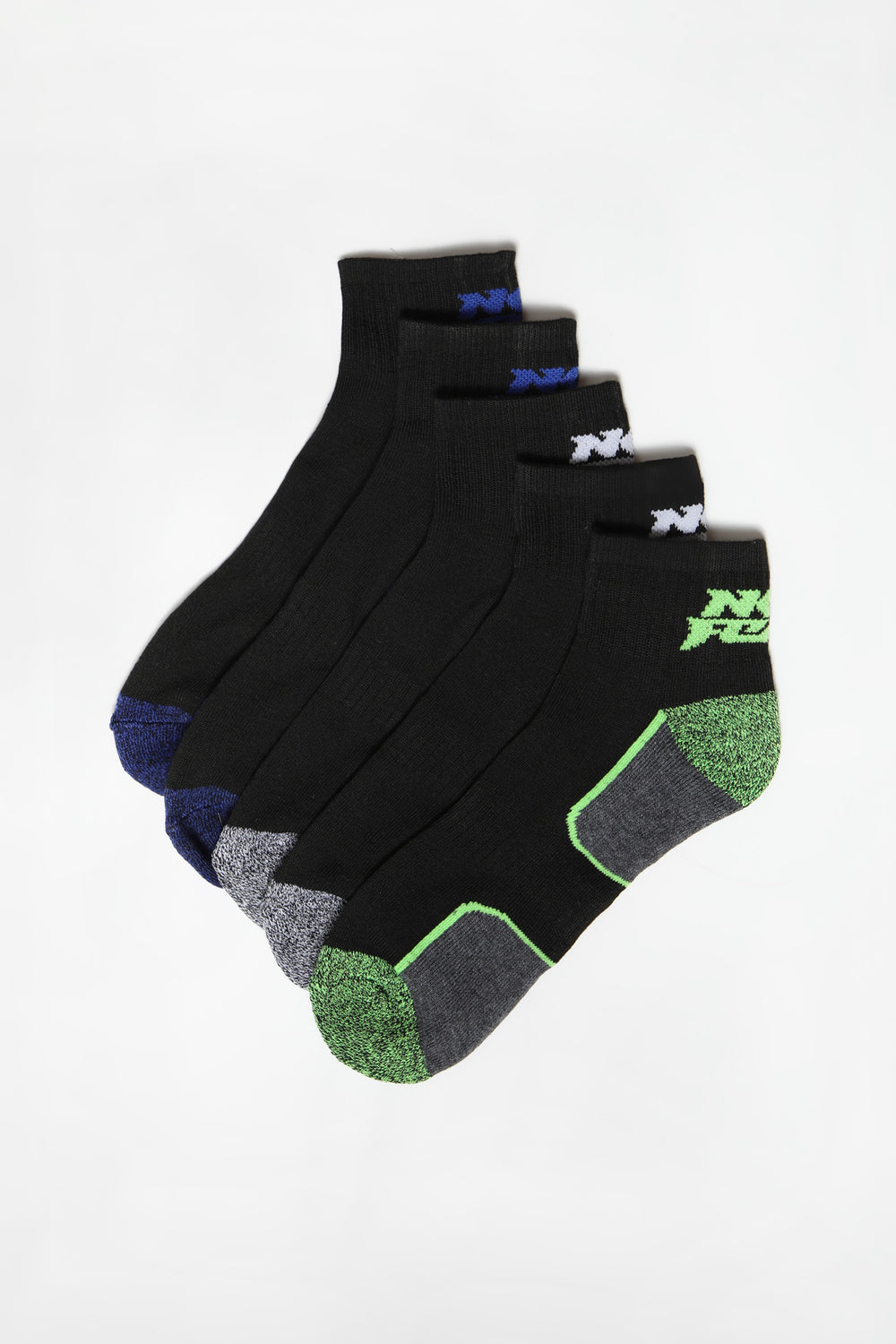 No Fear Youth 5-Pack Athletic Ankle Socks No Fear Youth 5-Pack Athletic Ankle Socks