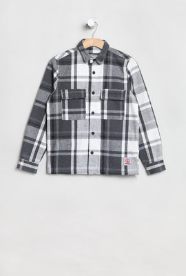 Amnesia Youth Plaid Button-Up