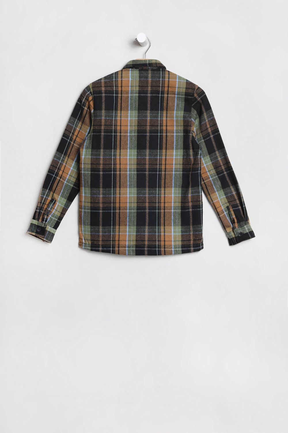 Amnesia Youth Plaid Button-Up Green