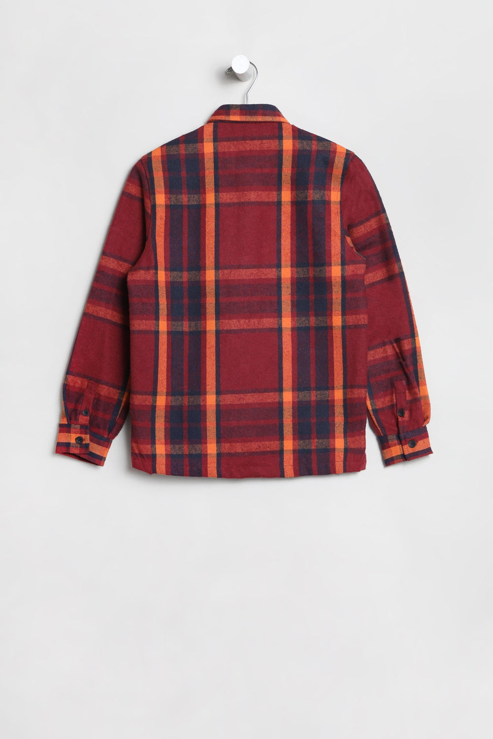 Amnesia Youth Plaid Button-Up Red