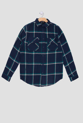 Arsenic Youth Plaid Button-Up