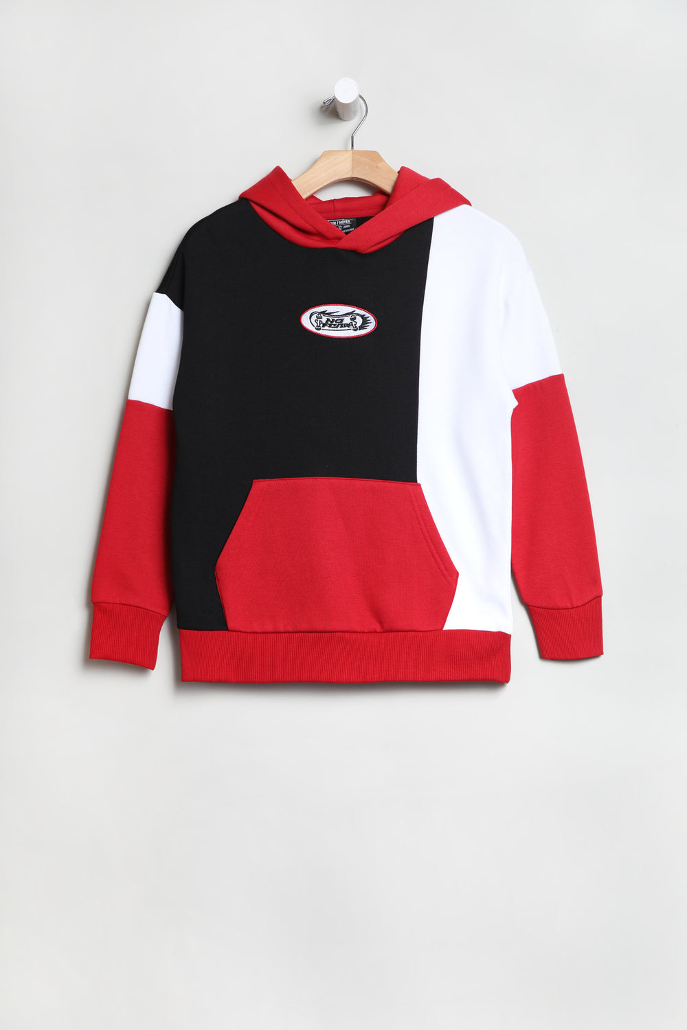 No Fear Youth Colour Block Hoodie Red
