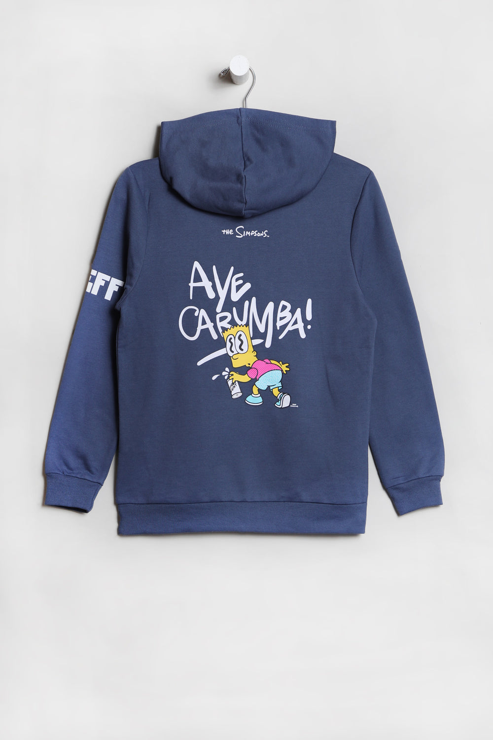 Haut à Capuchon Imprimé Bart Simpson Graffiti Neff Junior Bleu fonce