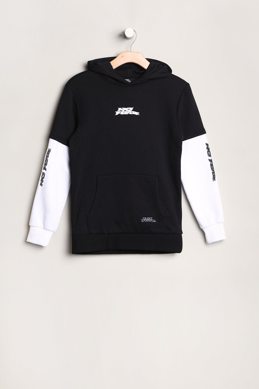 No Fear Youth Checker Eyes 2Fer Hoodie Black