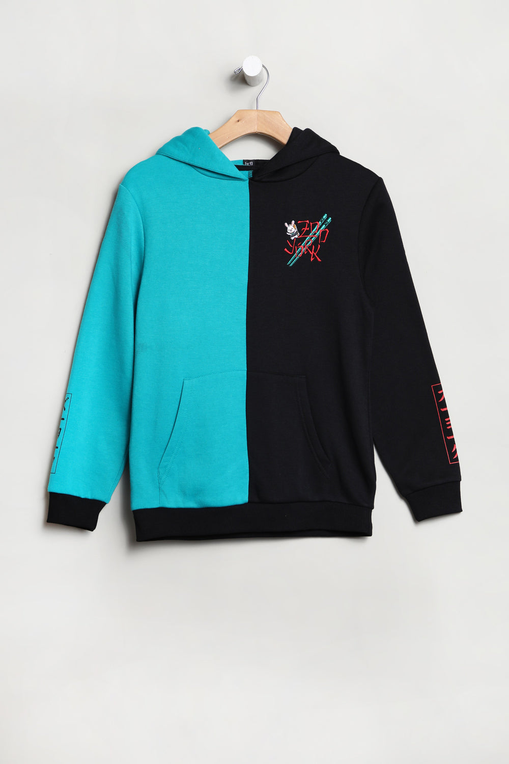 Zoo York Youth Colour Block Graphic Hoodie Black