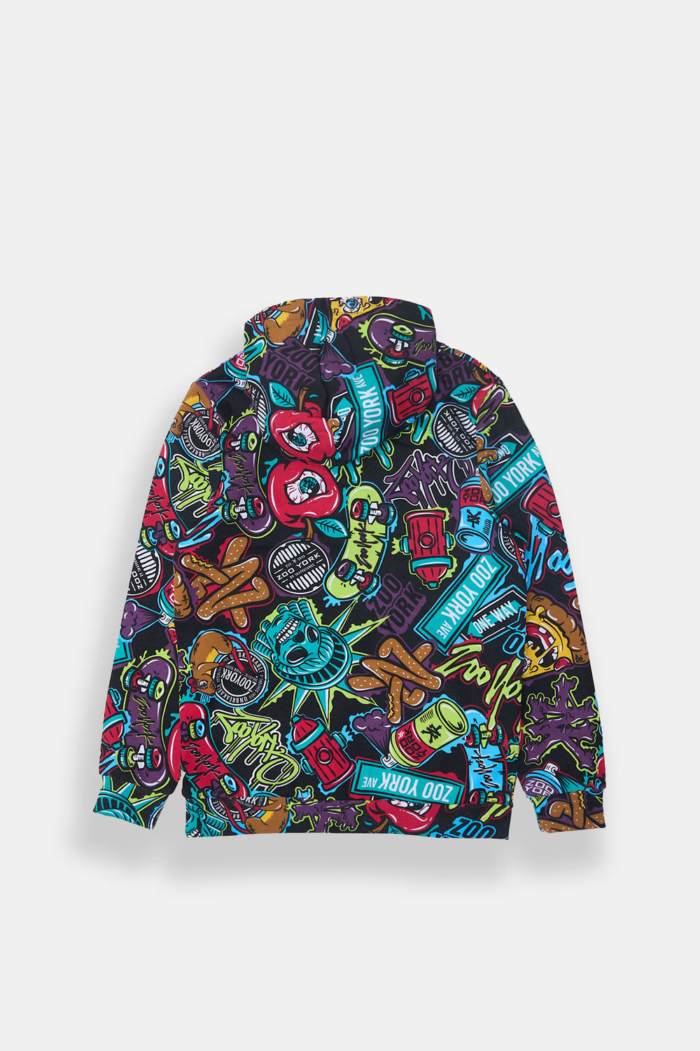 Zoo York Youth Allover Graffiti Print Hoodie Zoo York Youth Allover Graffiti Print Hoodie