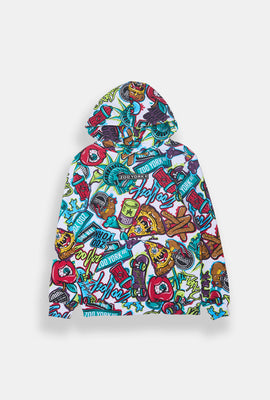 Zoo York Youth Allover Graffiti Print Hoodie