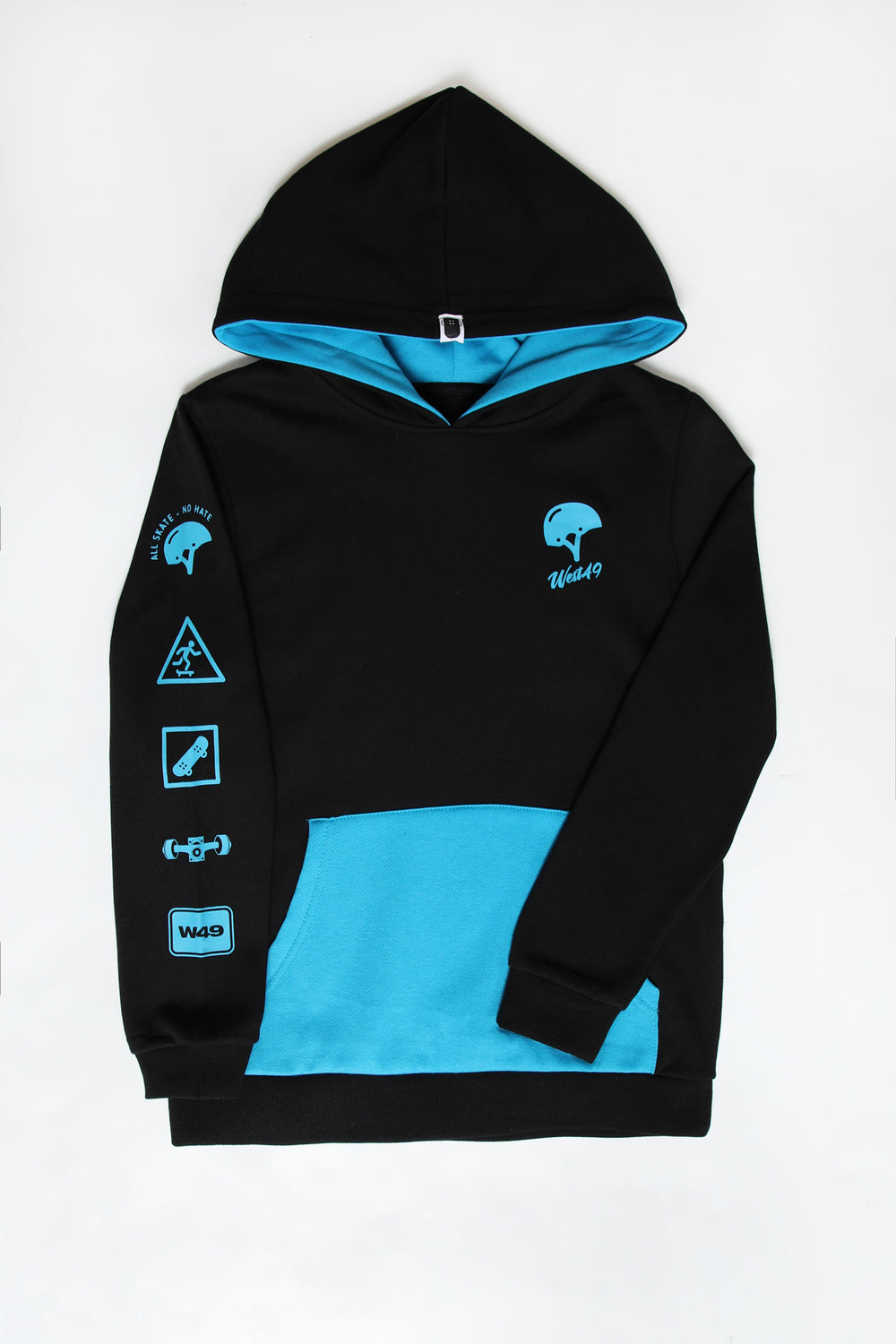 Haut à Capuchon Imprimé Skate West49 Junior Noir
