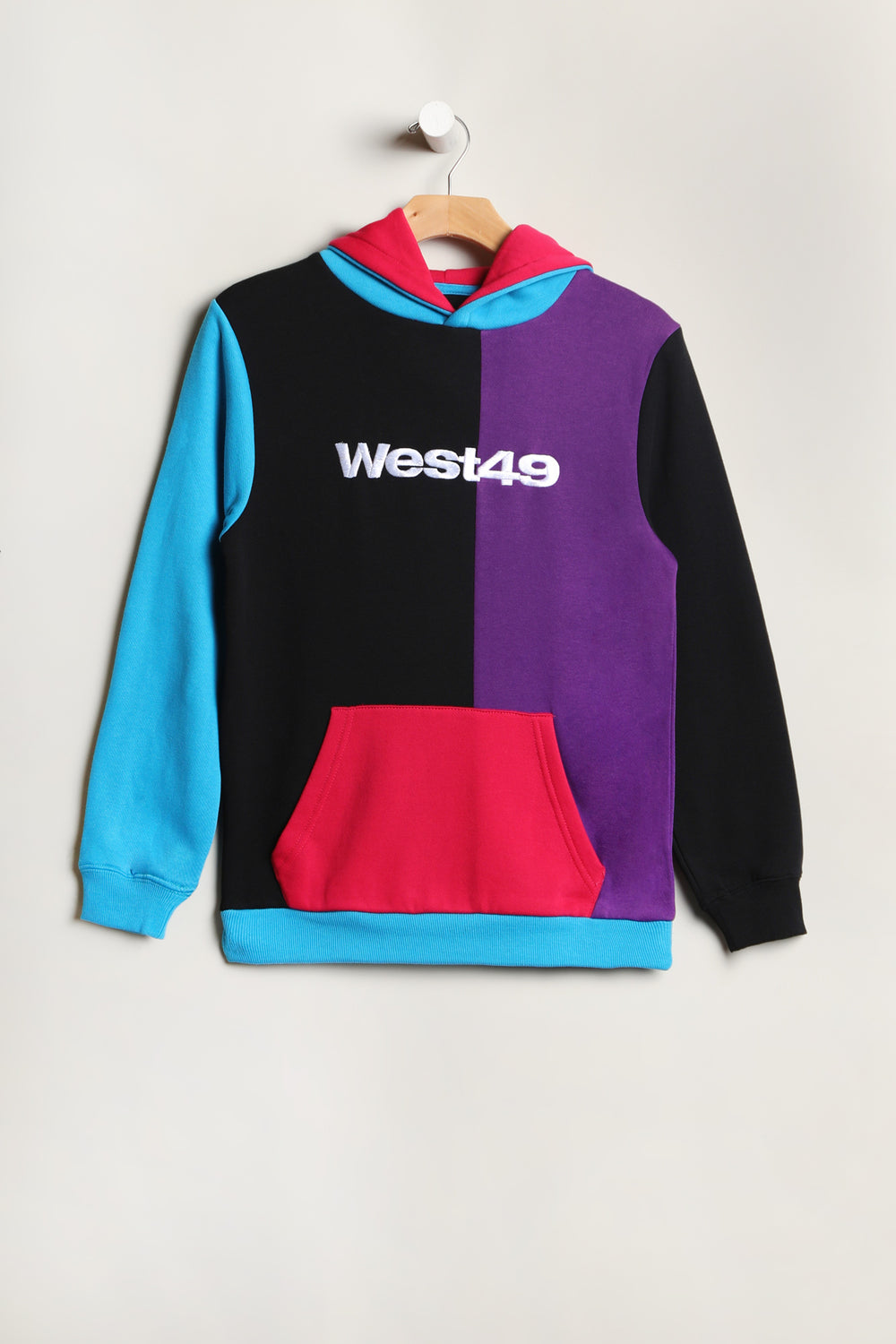 Haut à Capuchon Multicolore West49 Junior Noir