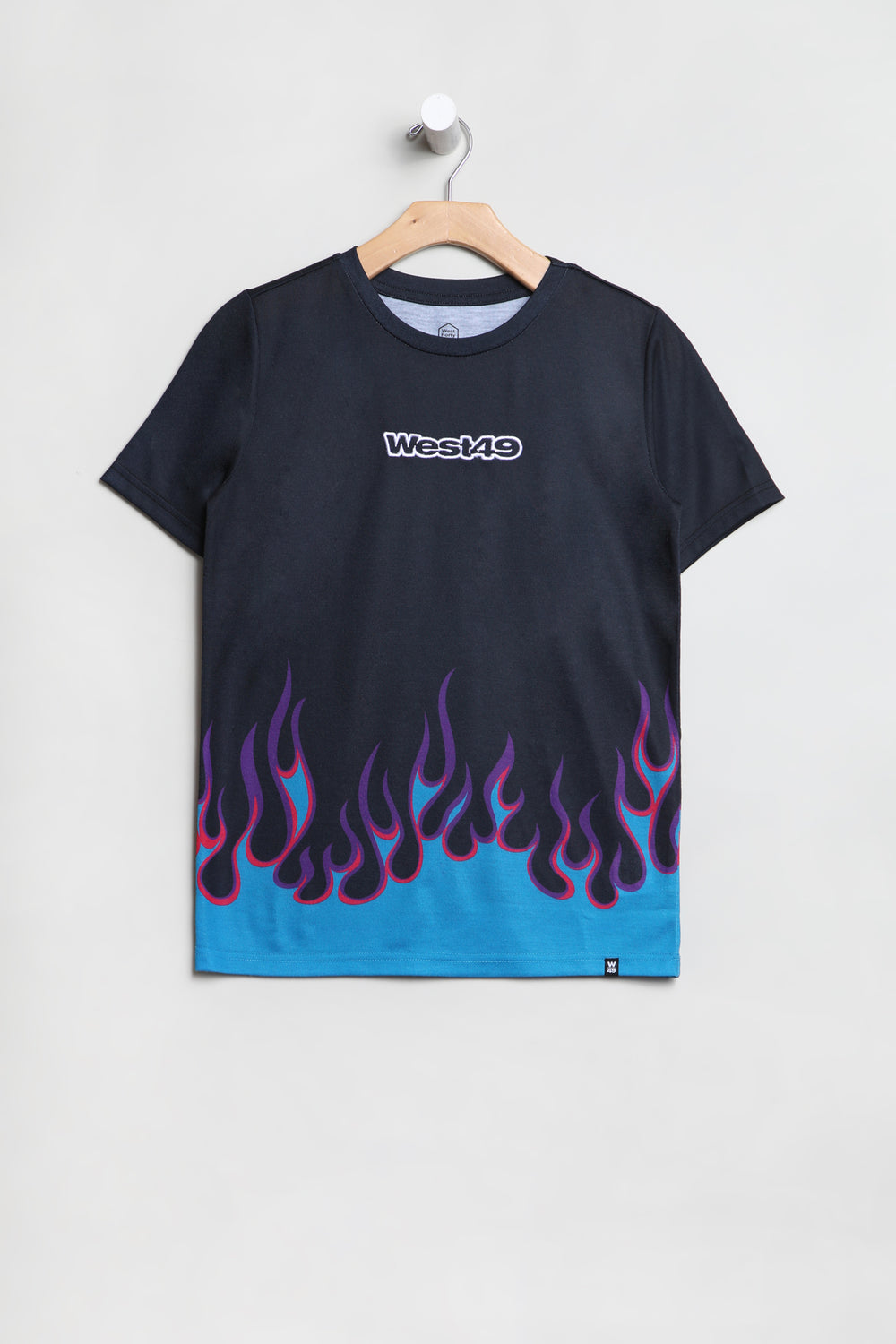 West49 Youth Blue Flames T-Shirt Black