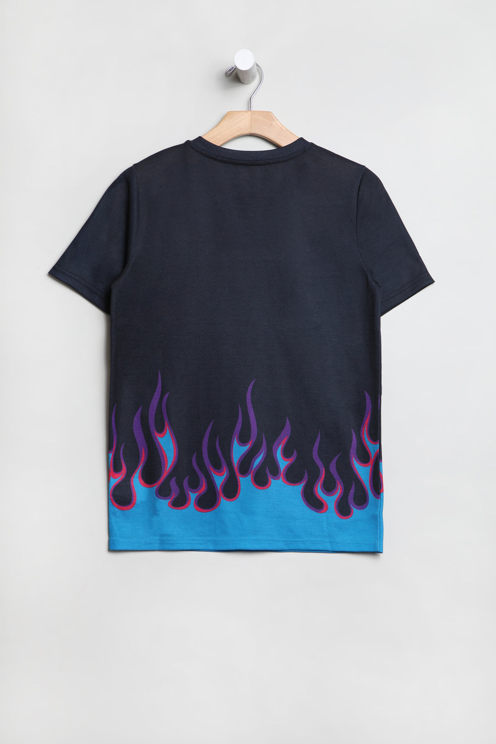 T-Shirt Imprimé Flammes Bleues West49 Junior Noir