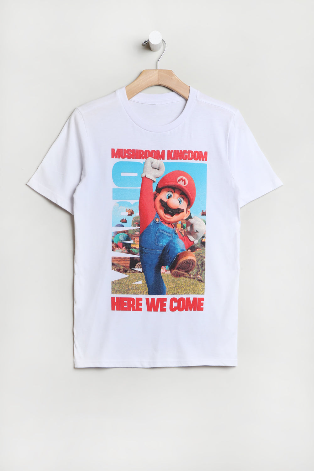 Youth Super Mario Bros. Mushroom Kingdom T-Shirt White