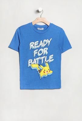 T-Shirt Imprimé Pikachu Ready for Batttle Junior