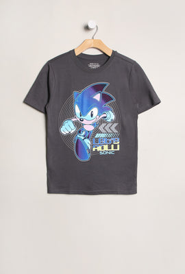 T-shirt imprimé Let's Roll Sonic The Hedgehog junior