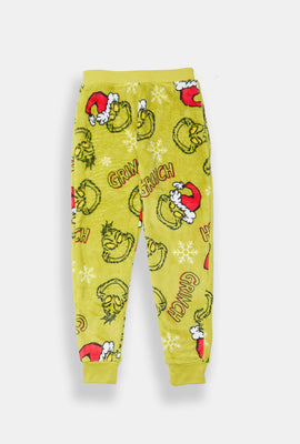 Youth The Grinch Green Plush Pajama Pant