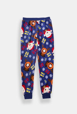 Pantalon de pyjama en peluche imprimé de Noël South Park junior