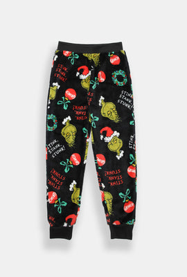Youth The Grinch Stink, Stank, Stunk Plush Pajama Pant
