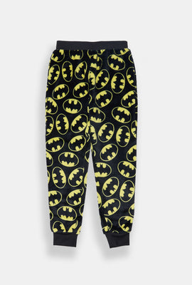Pantalon de pyjama en peluche logo Batman junior