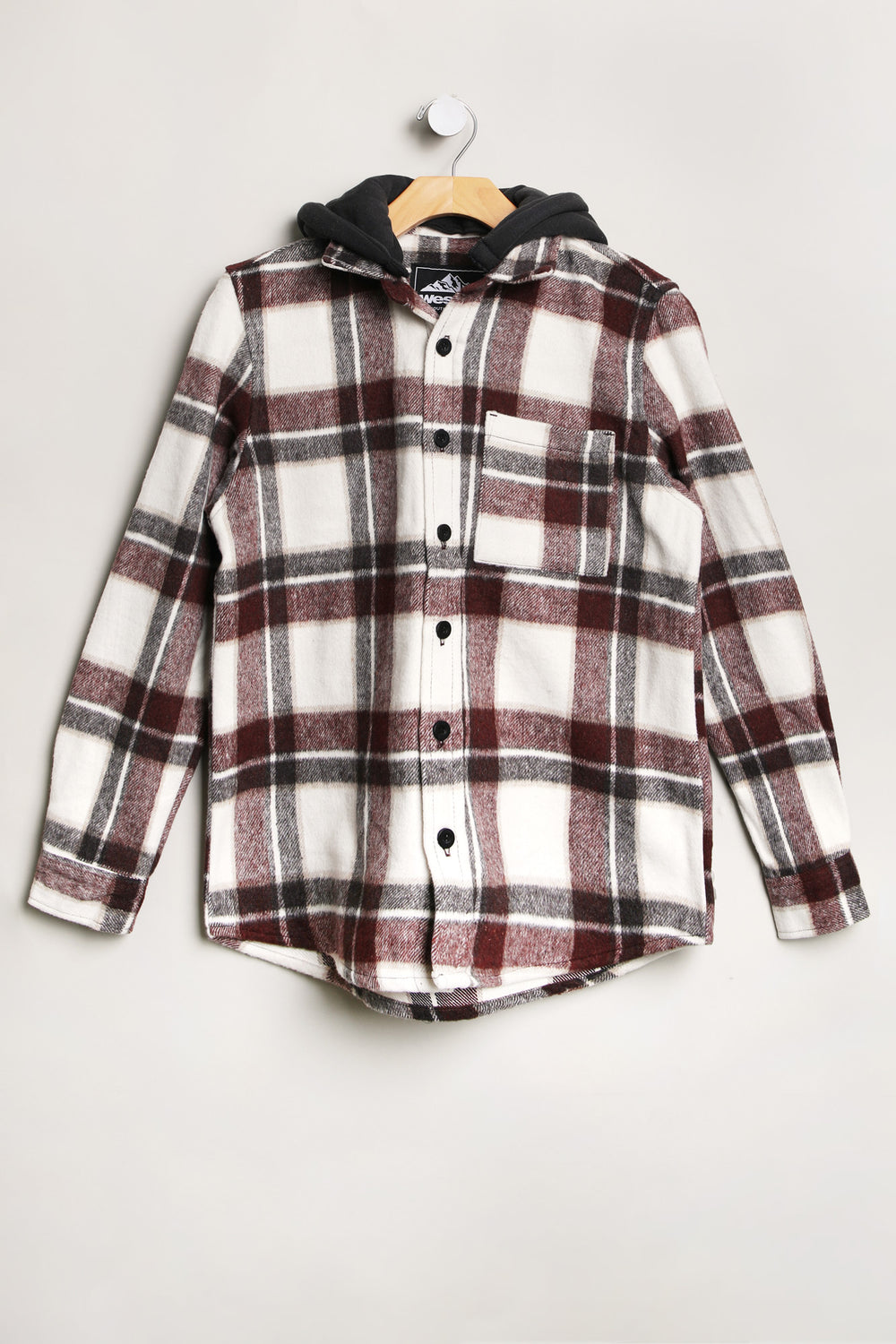 West49 Youth Hooded Plaid Shacket West49 Youth Hooded Plaid Shacket