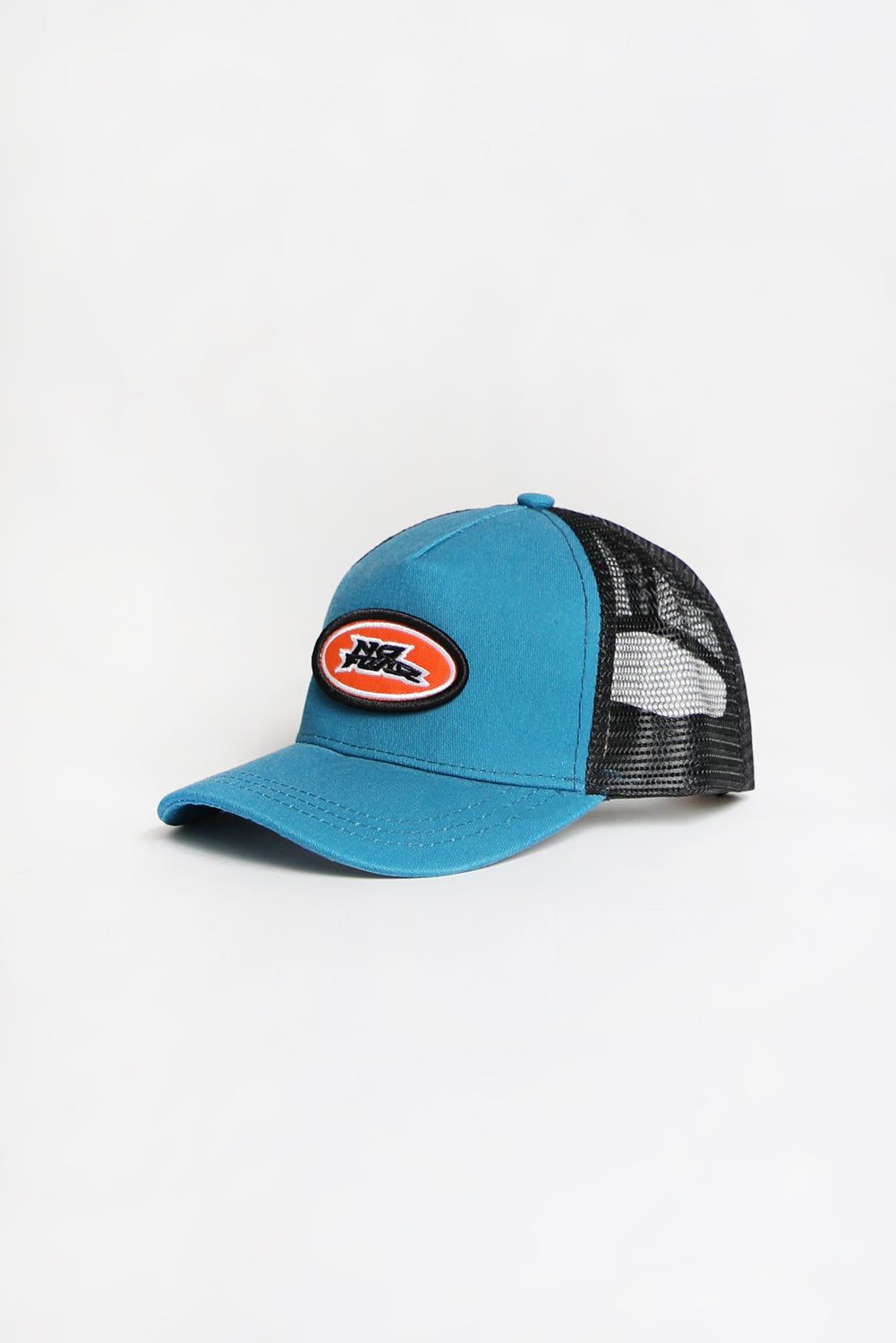 No Fear Youth Patch Trucker Hat Teal