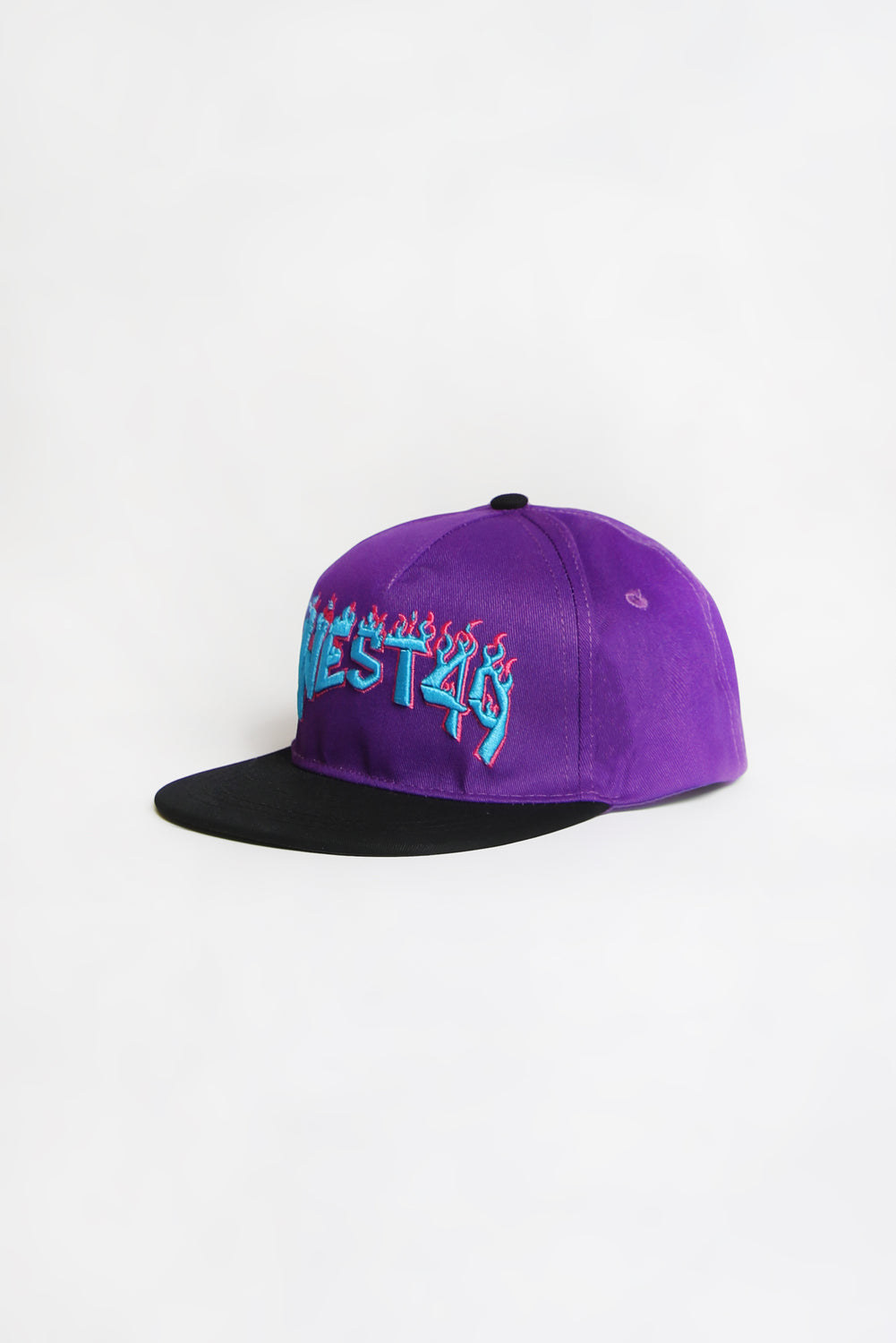 West49 Youth Flames Flat Brim Hat Purple
