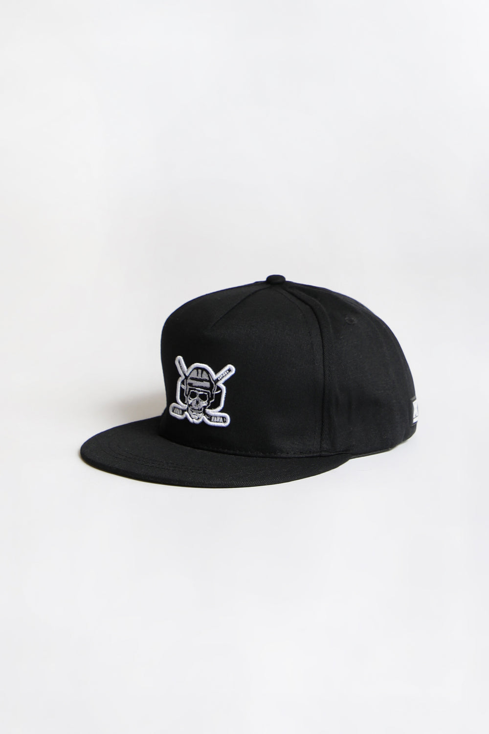 Arsenic Youth Skull Hockey Flat Brim Hat Black
