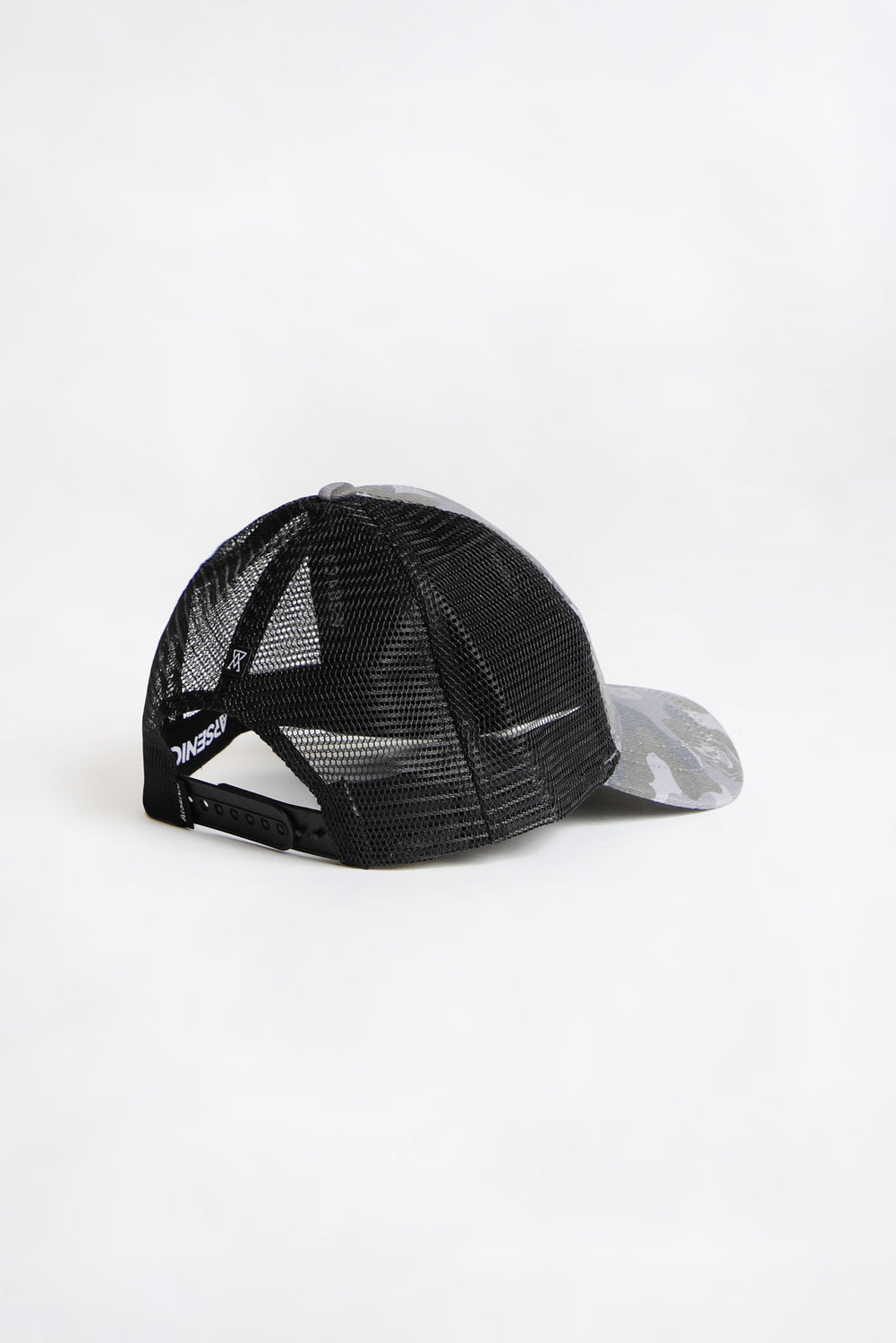 Arsenic Youth Skull Patch Camo Trucker Hat Black