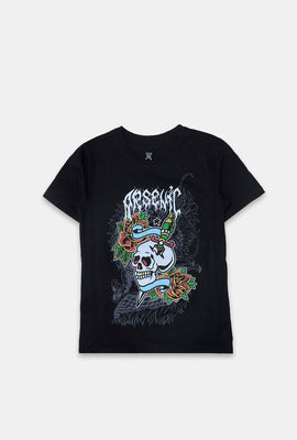T-shirt imprimé crâne tatouage Arsenic junior